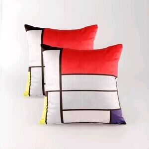 Piet‎ Mondrian 18x18 Square Throw Pillow Covers Set of 4
